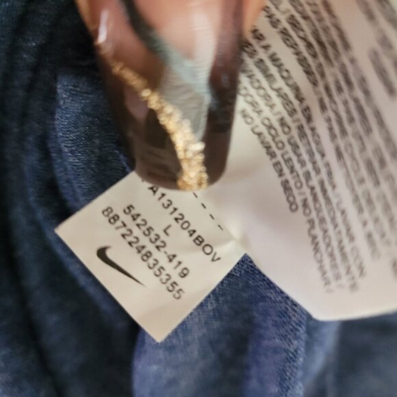 Nike Womens Broncos NFL V-Neck T-Shirt Blue/Orange L - Picture 4 of 6